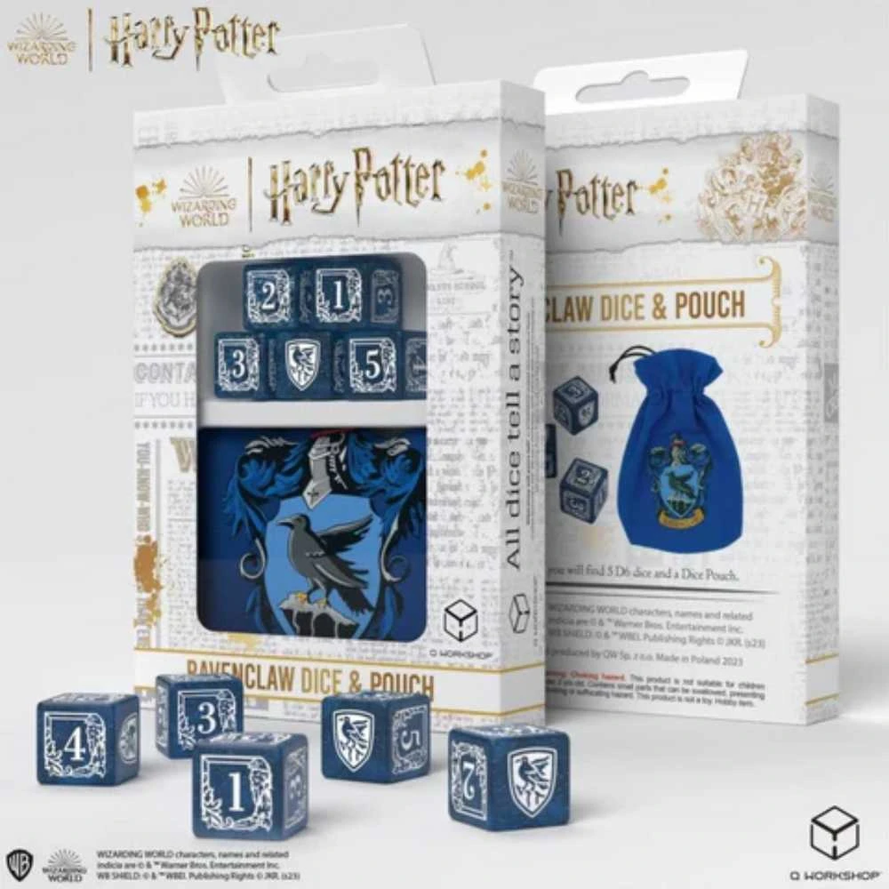 Dėlionė Q Workshop Harry Potter Ravenclaw Dice & Pouch Kauliukų Ir Maišelio Rinkinys