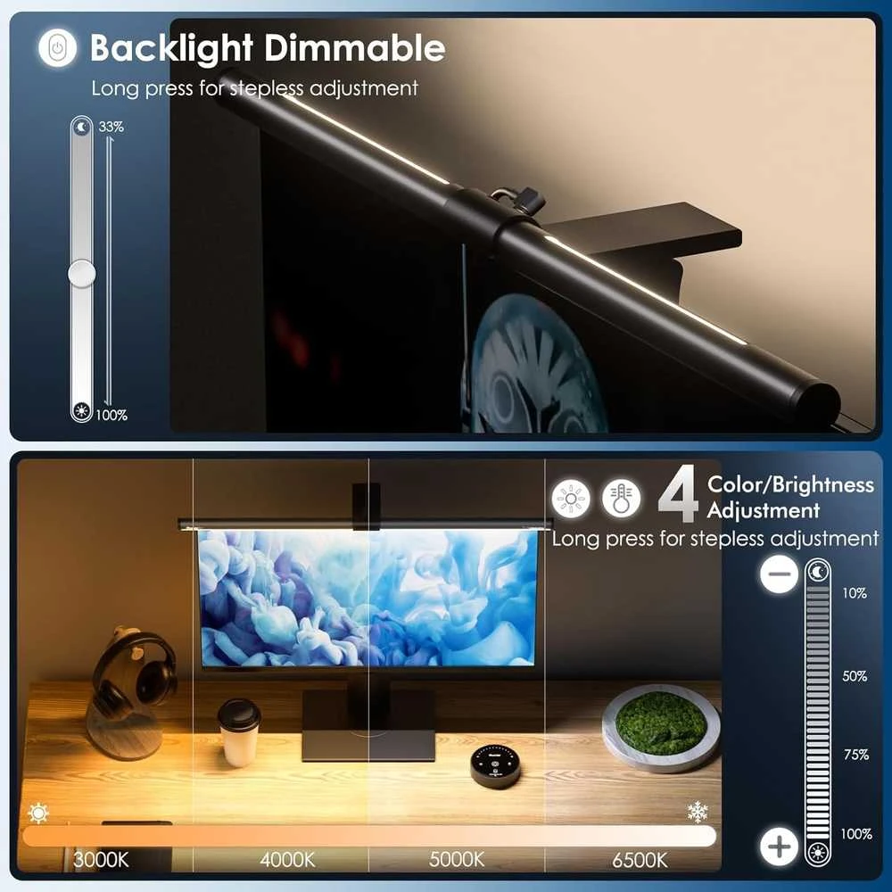 Quntis ML215 LED monitoriaus lempa su belaidžiu valdikliu (51 cm)
