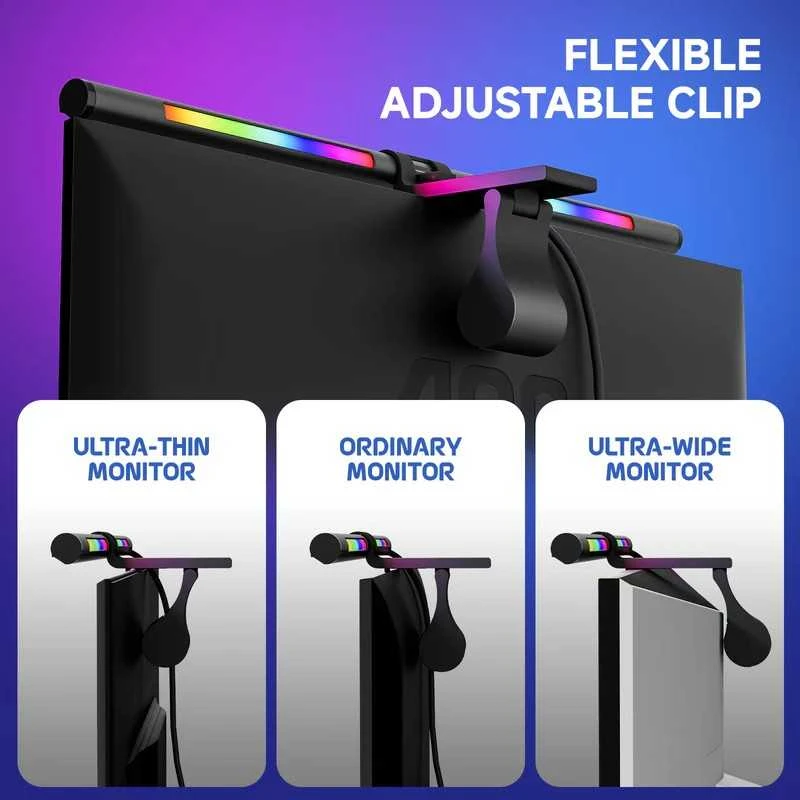 Quntis ML216 RGB Pro+ monitoriaus lempa su belaidžiu valdikliu (51cm)
