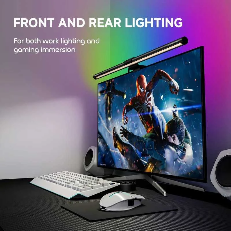 Quntis ML216 RGB Pro+ monitoriaus lempa su belaidžiu valdikliu (51cm)