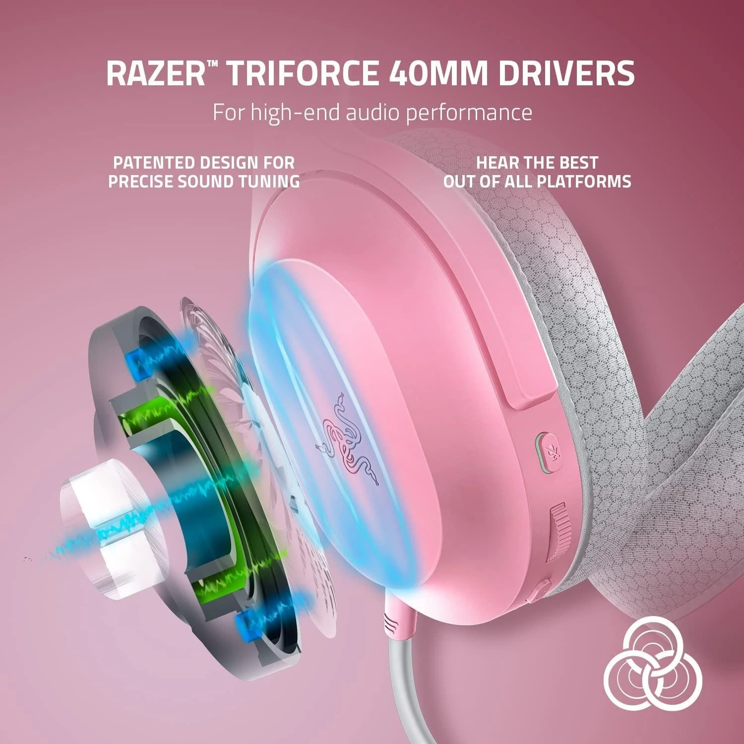 Razer Barracuda X Quartz (2022) Ausinės Žaidimams, Rožinės spalvos , Belaidės/su laidu, Ant ausų uždedamos