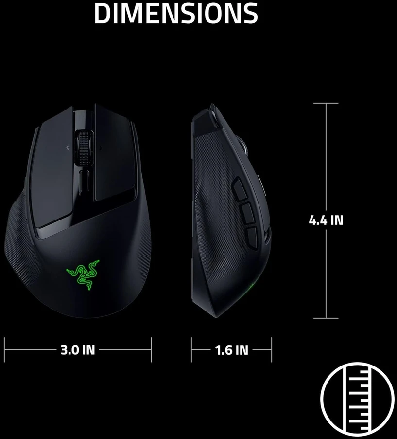 Pelė Myszka žaidimams Razer Basilisk belaidė 18000 dpi optinė juoda