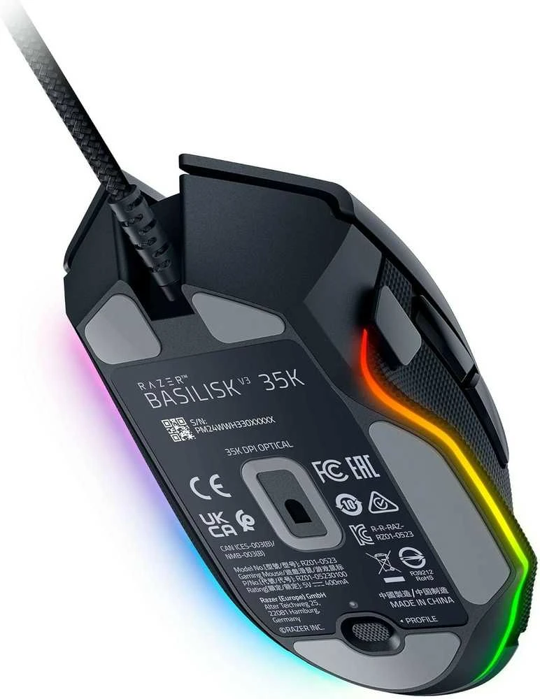 Razer Basilisk V3 35K | Pelė žaidimams | Juodas