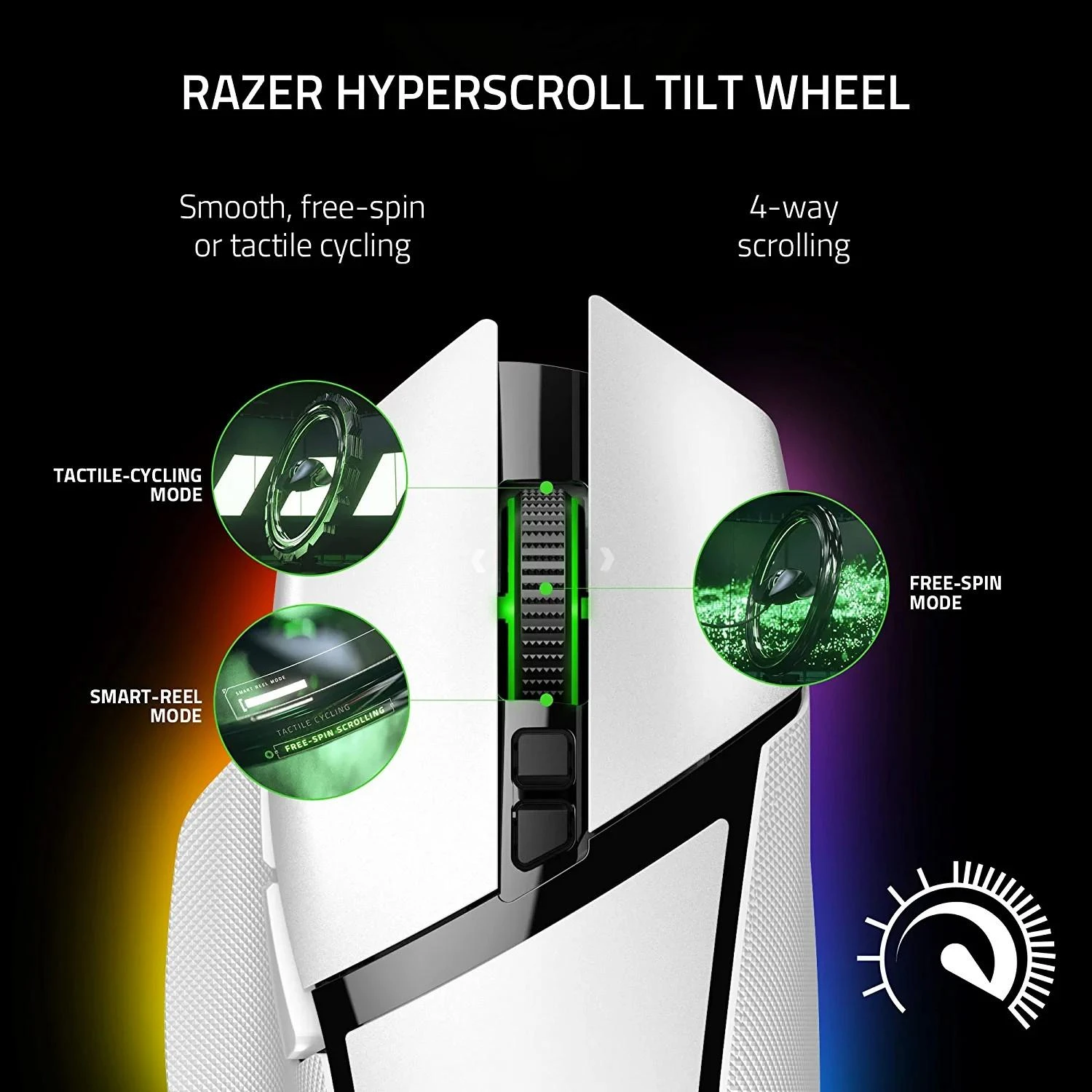Razer | Basilisk V3 Pro | Wireless | Pelė žaidimams | Bluetooth | Baltas | Yes