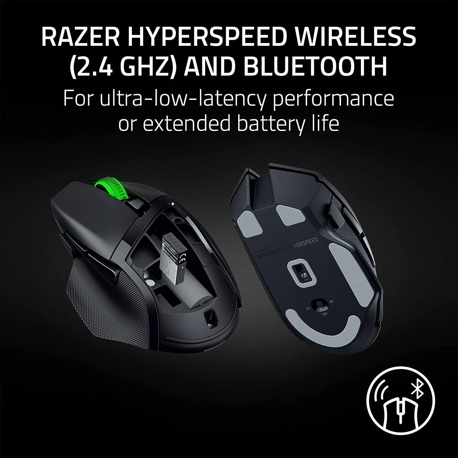 Belaidė žaidimų pelė Razer Basilisk V3 X HyperSpeed, juoda