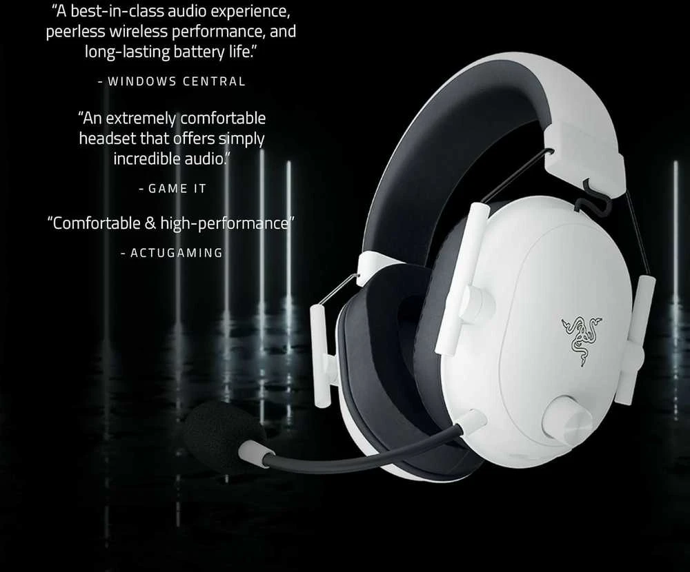 Razer Ausinės BlackShark V2 HyperSpeed, Baltos