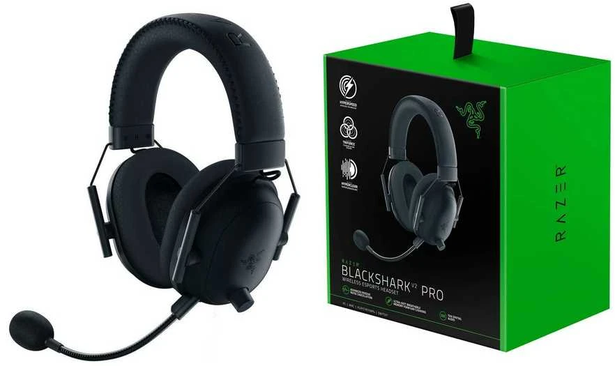 Razer BlackShark V2 Pro belaidės ausinės (2023), Juodos spalvos