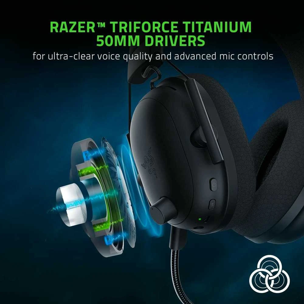 Razer BlackShark V2 Pro belaidės ausinės (2023), Juodos spalvos