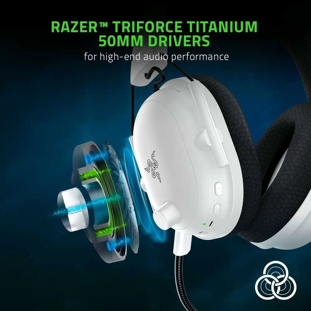 Ausinės RazerBlackShark V2 Pro skirta PlayStation | Belaidės | Over-Ear | Mikrofonas | Noise canceling | Baltos