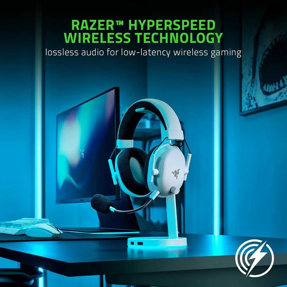 Ausinės RazerBlackShark V2 Pro skirta PlayStation | Belaidės | Over-Ear | Mikrofonas | Noise canceling | Baltos