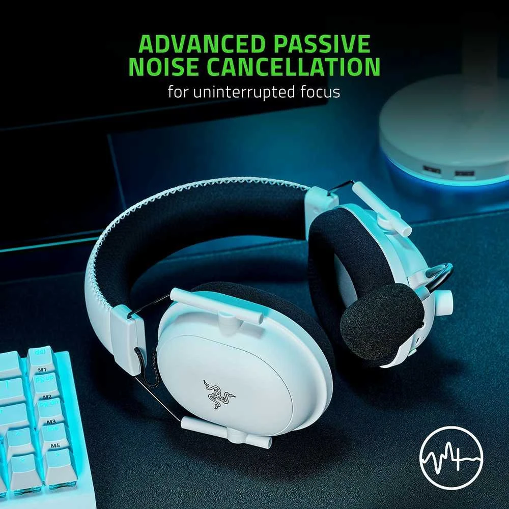 Ausinės RazerBlackShark V2 Pro skirta PlayStation | Belaidės | Over-Ear | Mikrofonas | Noise canceling | Baltos