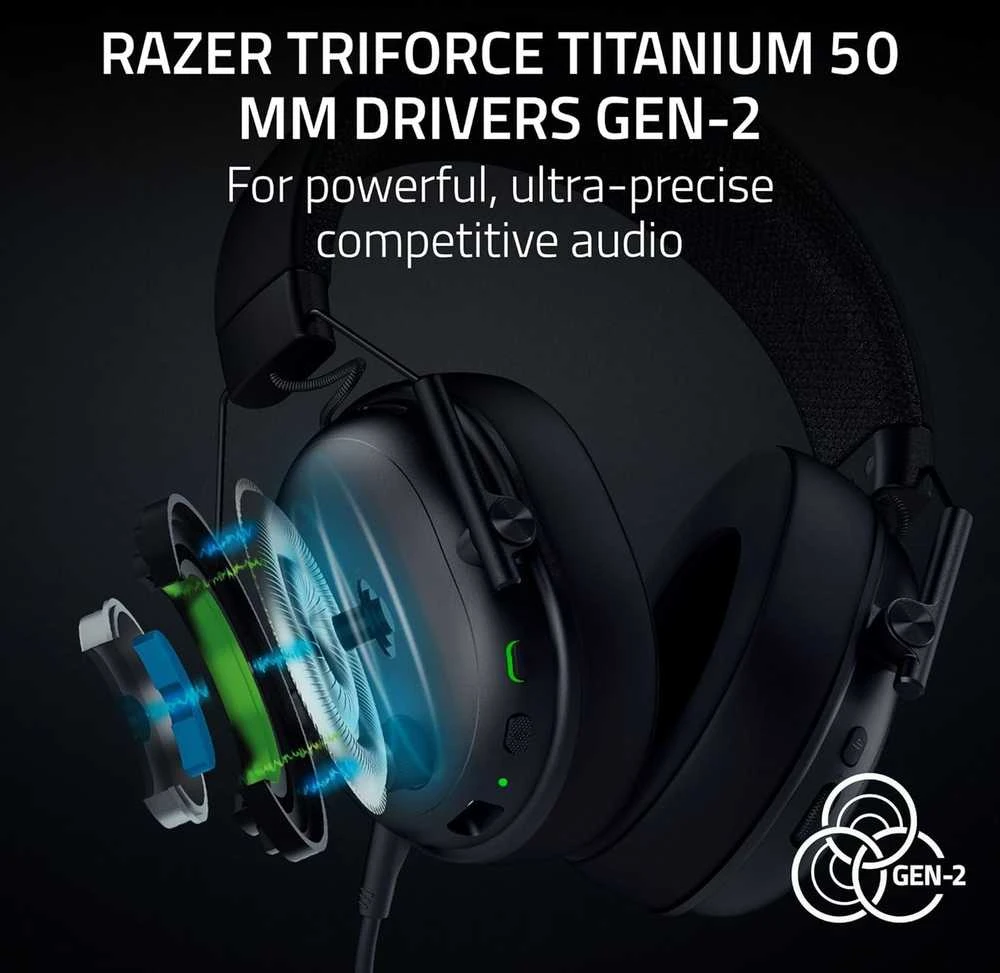 Razer Blackshark V3 juodos belaidės ausinės su mikrofonu