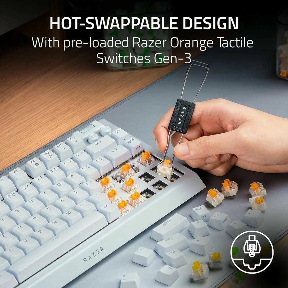 Razer | BlackWidow V4 75% | Klaviatūra žaidimams | su laidu | US | Mechaninė Switches