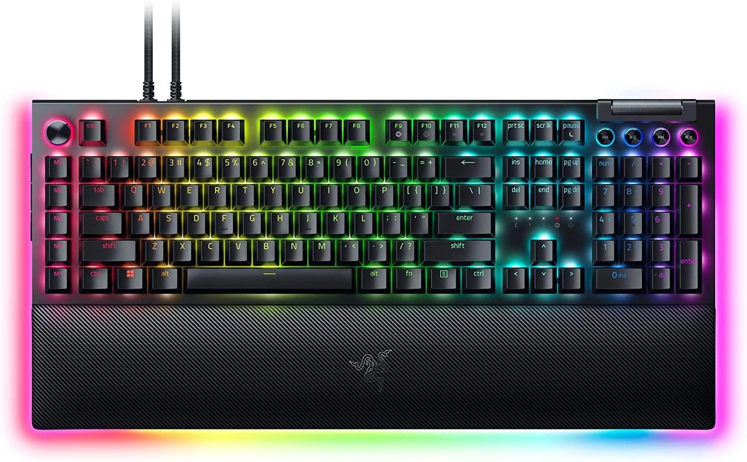 RAZER BlackWidow V4 Pro laidinė mechaninė klaviatūra (Geltona switch, US)