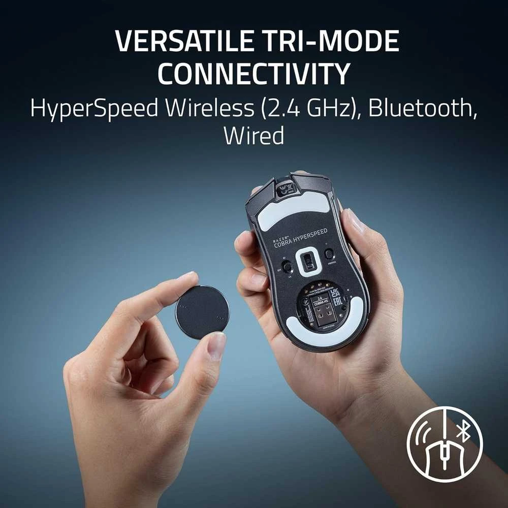 Pelė Myszka žaidimams Razer Cobra HyperSpeed belaidė 26000 dpi optinė juoda