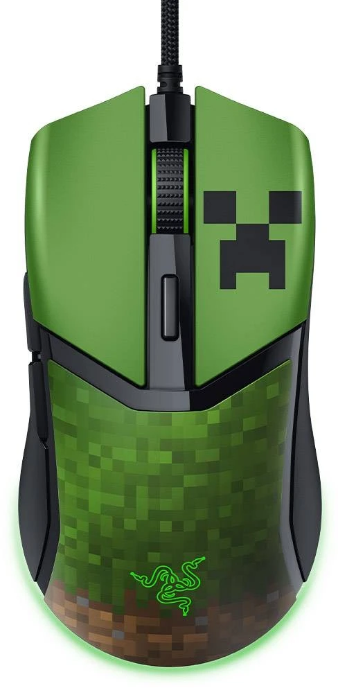 Razer | Pelė žaidimams | Cobra | Optiniai pelės jungikliai Gen-3 | Minecraft Edition