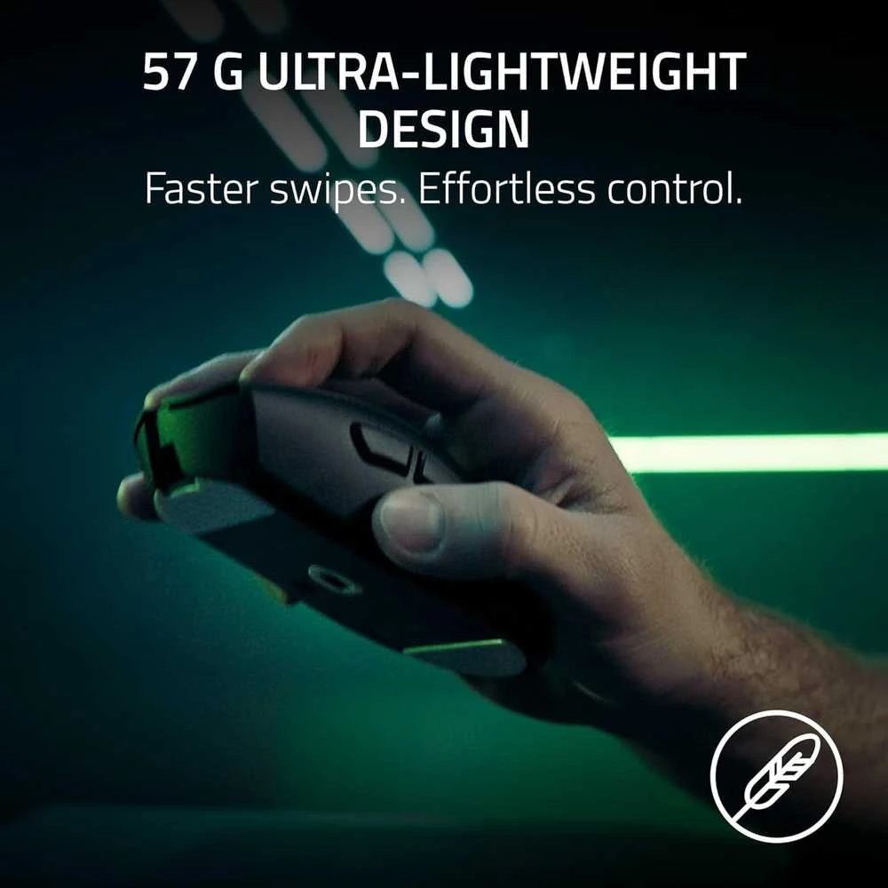 RAZER DeathAdder V4 Pro balta belaidė žaidimų optinė pelė | 45000 DPI