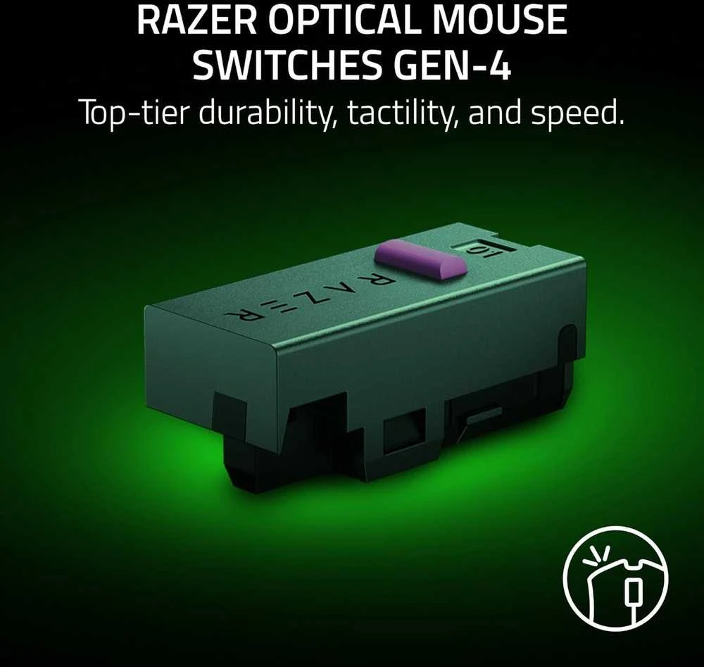 RAZER DeathAdder V4 Pro balta belaidė žaidimų optinė pelė | 45000 DPI