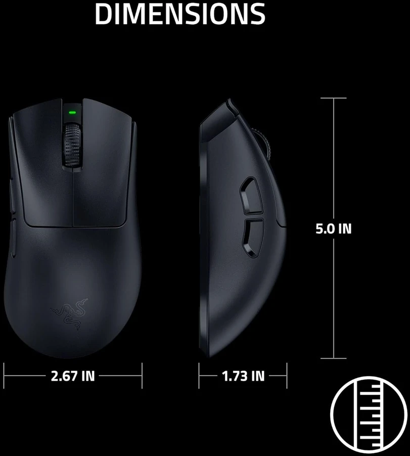 Pelė Myszka žaidimams Razer DeathAdder V4 belaidė 45000 dpi optinė juoda