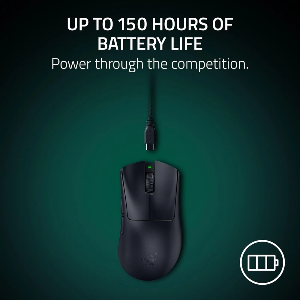 Pelė Myszka žaidimams Razer DeathAdder V4 belaidė 45000 dpi optinė juoda
