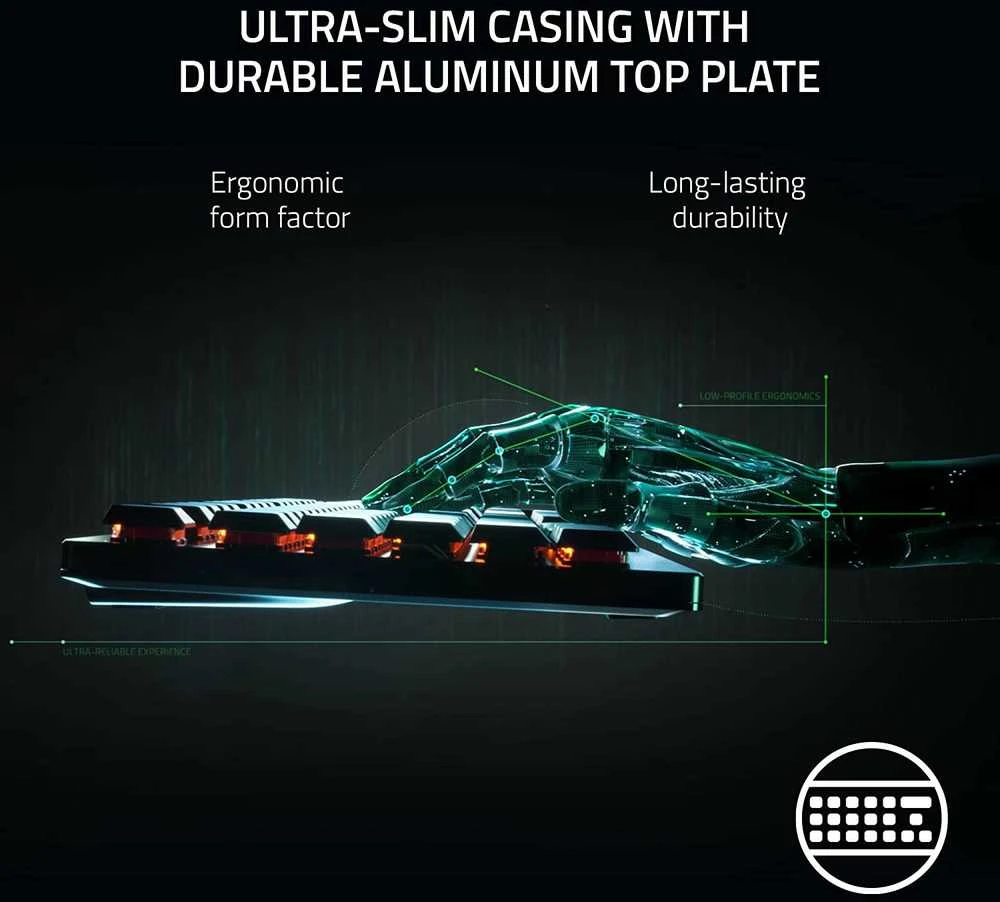 Razer | Klaviatūra žaidimams | Deathstalker V2 Pro | Klaviatūra žaidimams | Wireless | Bluetooth | RGB LED pašvietimas | Belaidė jungtis | US | Optical Switch | Juodas