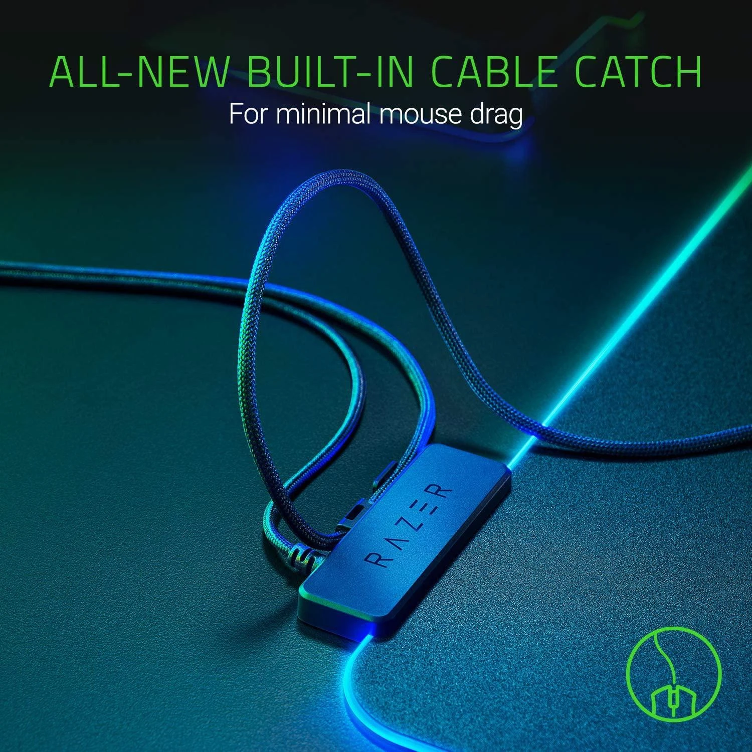 Pelės kilimėlis žaidimams Razer Firefly V2, Chroma, Juodas