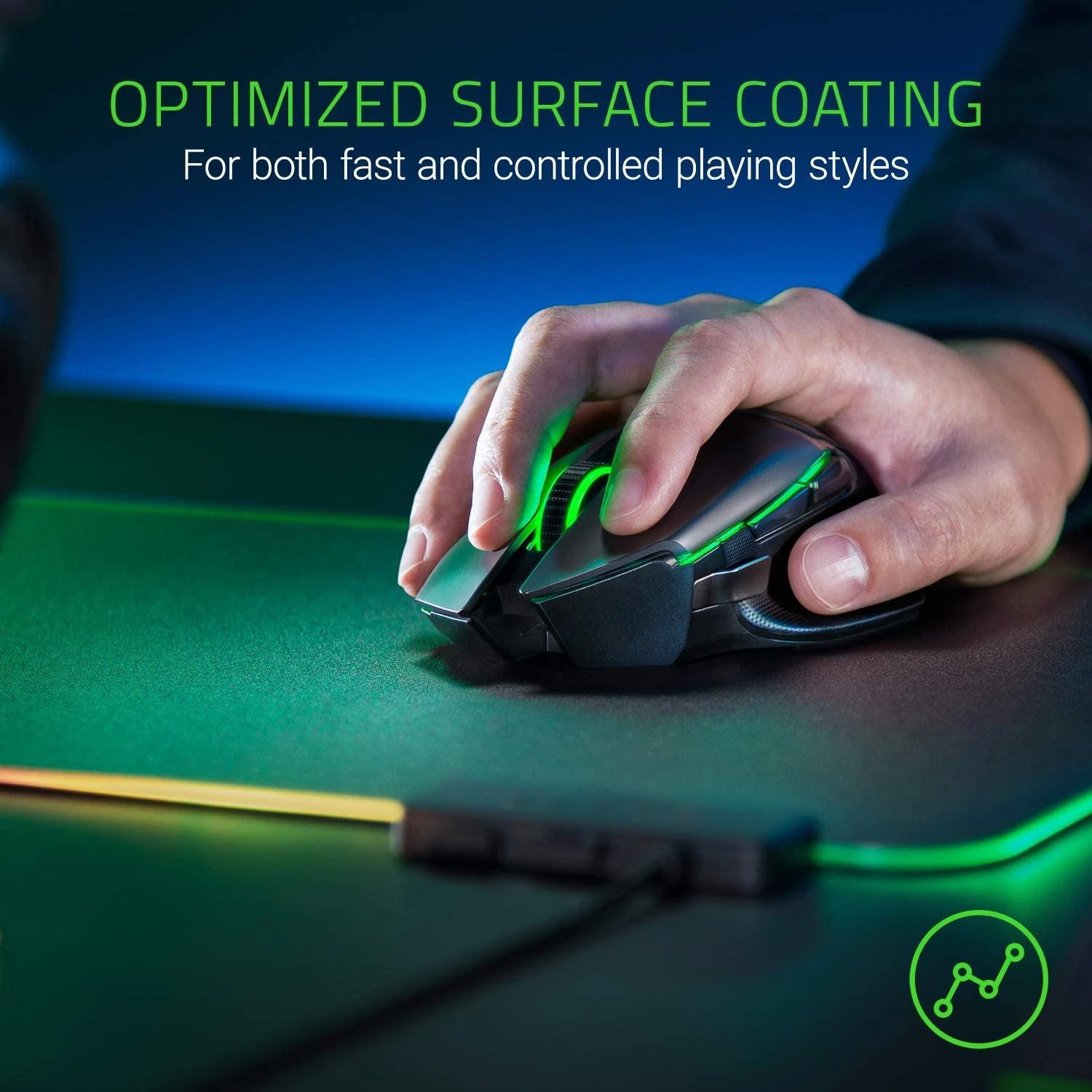 Pelės kilimėlis žaidimams Razer Firefly V2, Chroma, Juodas