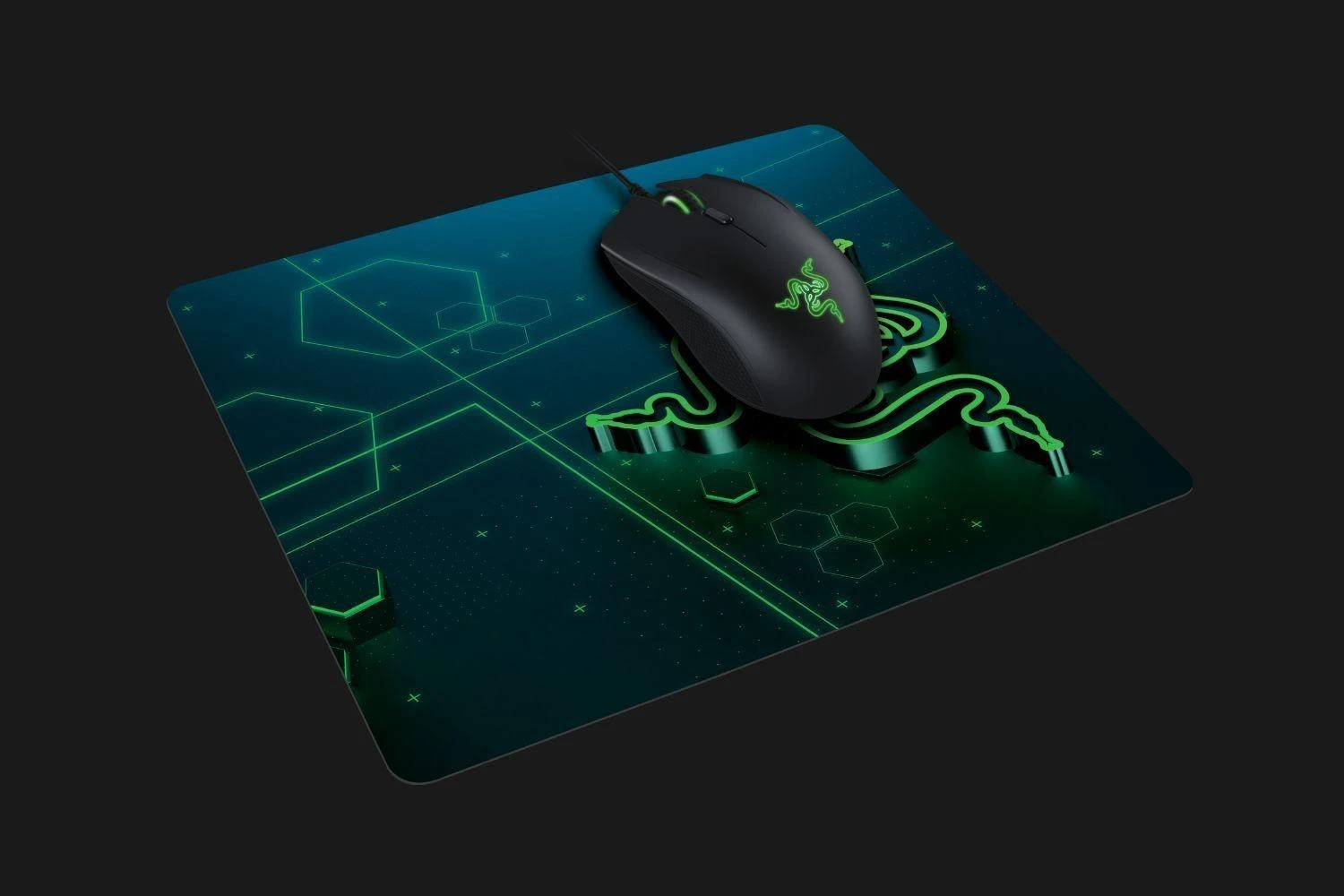 Razer Goliathus Mobile Pelės kilimėlis žaidimams, 215 x 279 x 1.5 mm, Juodas, Rubberized base