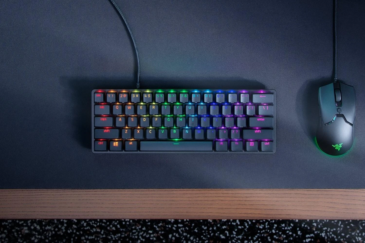 60% Mechaninė Žaidimų klaviatūra Razer Huntsman Mini, Purple Switch, US išdėstymas