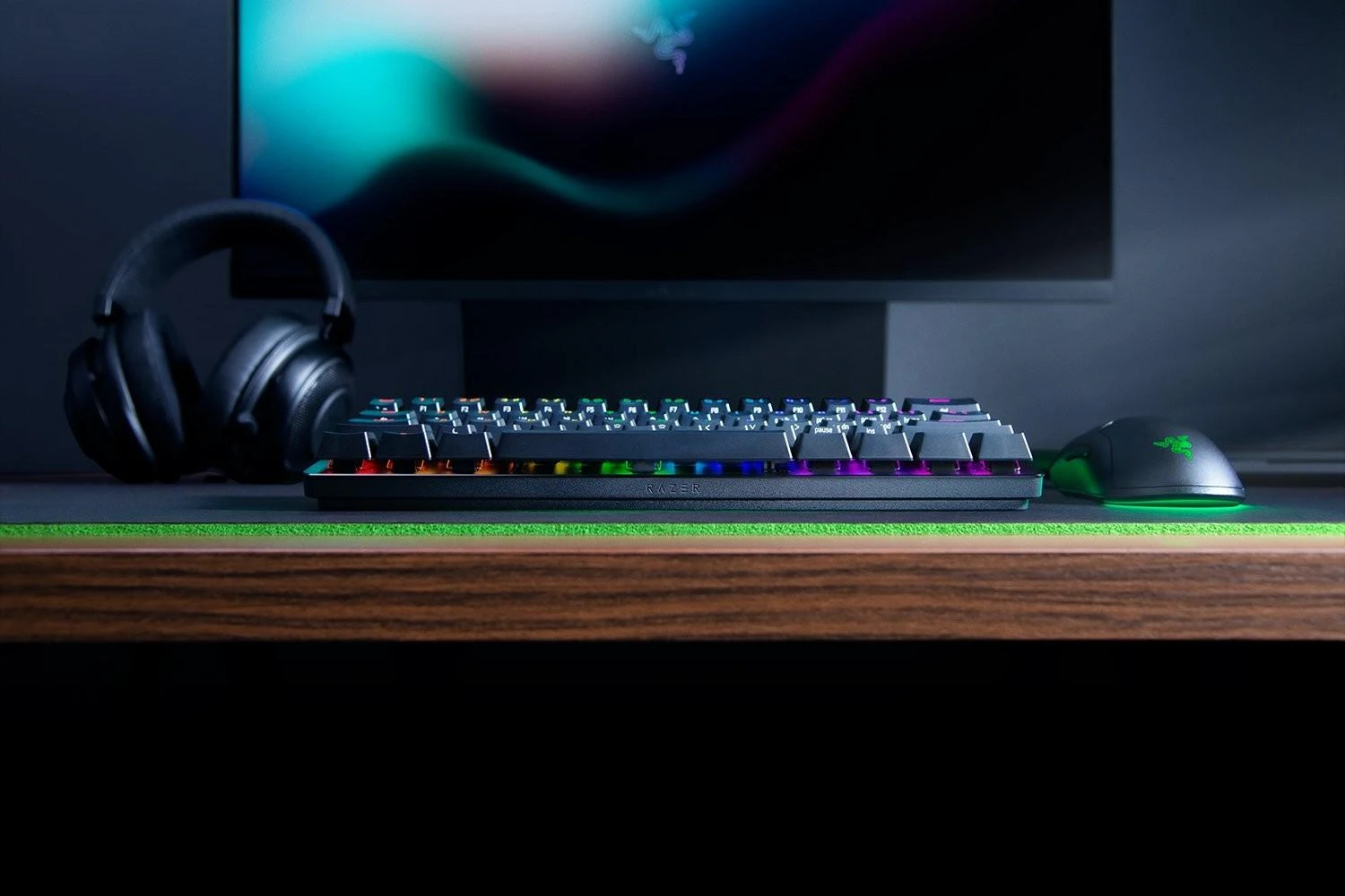 60% Mechaninė Žaidimų klaviatūra Razer Huntsman Mini, Purple Switch, US išdėstymas