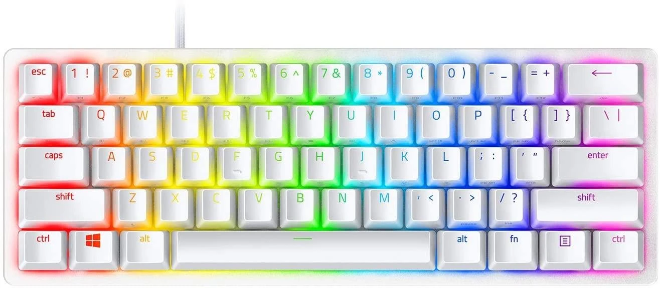 60% Mechaninė Žaidimų klaviatūra Razer Huntsman Mini Mercury Edition, Red Switch, US išdėstymas