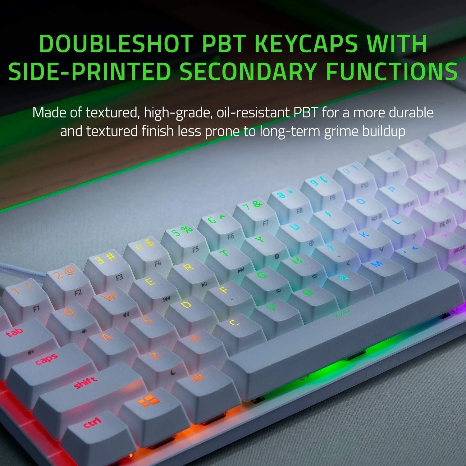 60% Mechaninė Žaidimų klaviatūra Razer Huntsman Mini Mercury Edition, Red Switch, US išdėstymas