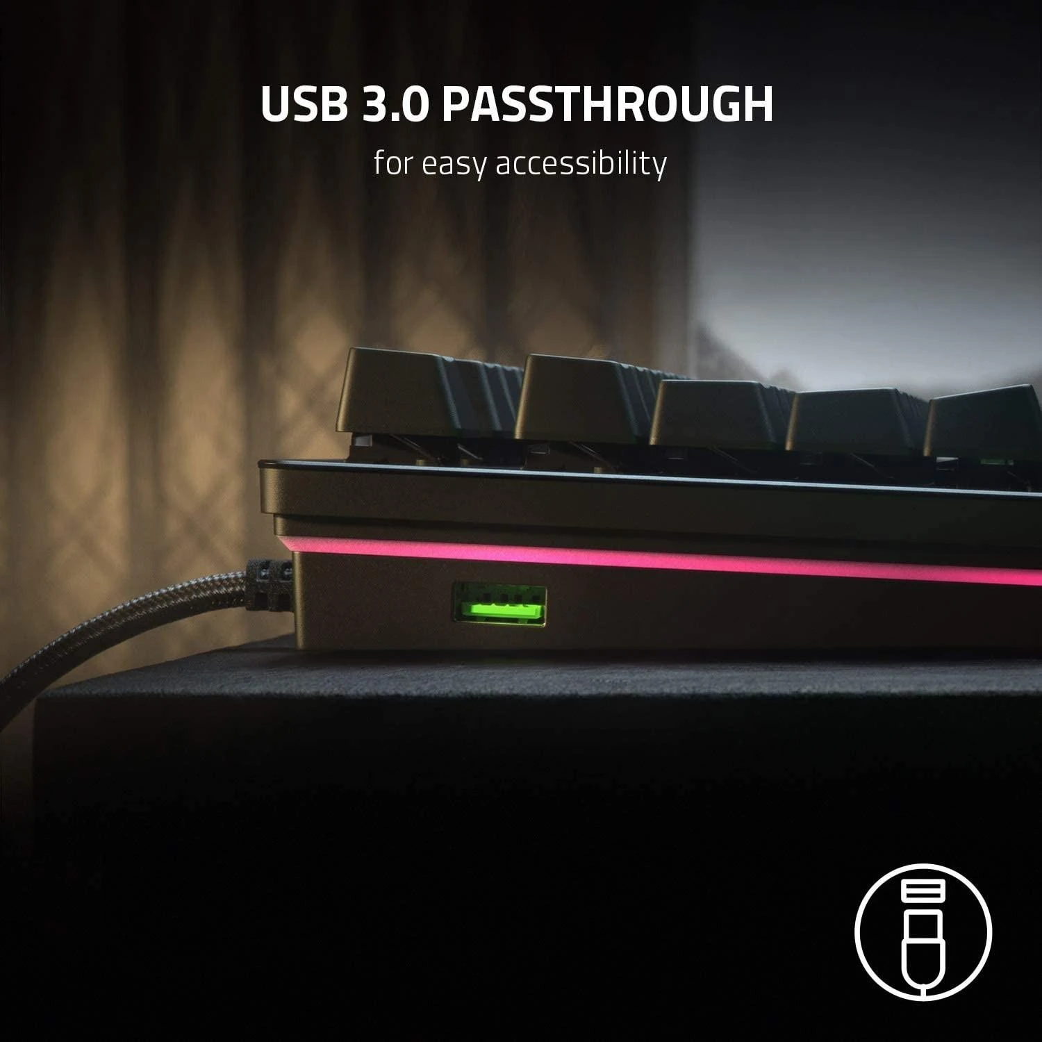 Analoginė Optinė Žaidimų klaviatūra Razer Huntsman V2, US išdėstymas