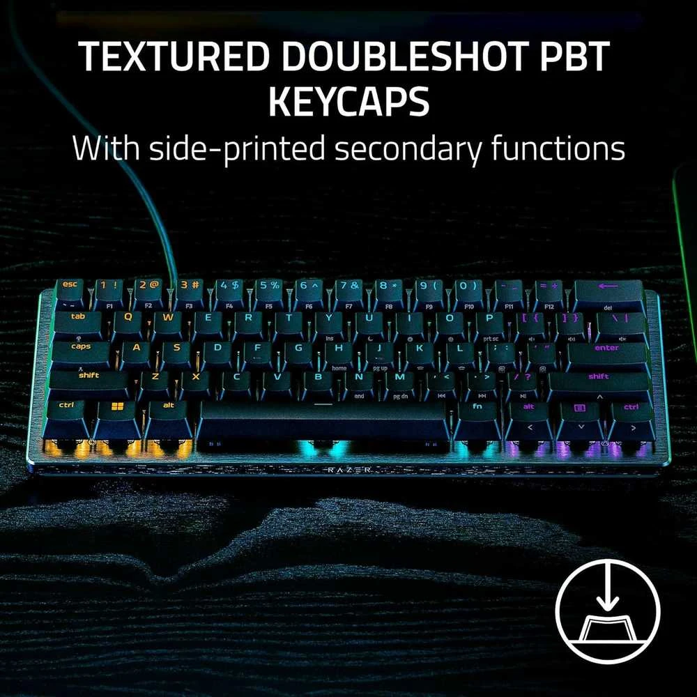 Razer | Huntsman V3 Pro Mini | Klaviatūra žaidimams | su laidu | US | Juodas