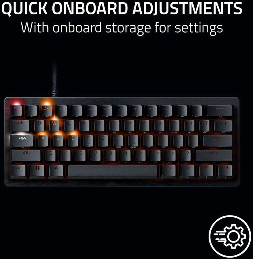 Razer | Huntsman V3 Pro Mini | Klaviatūra žaidimams | su laidu | US | Juodas