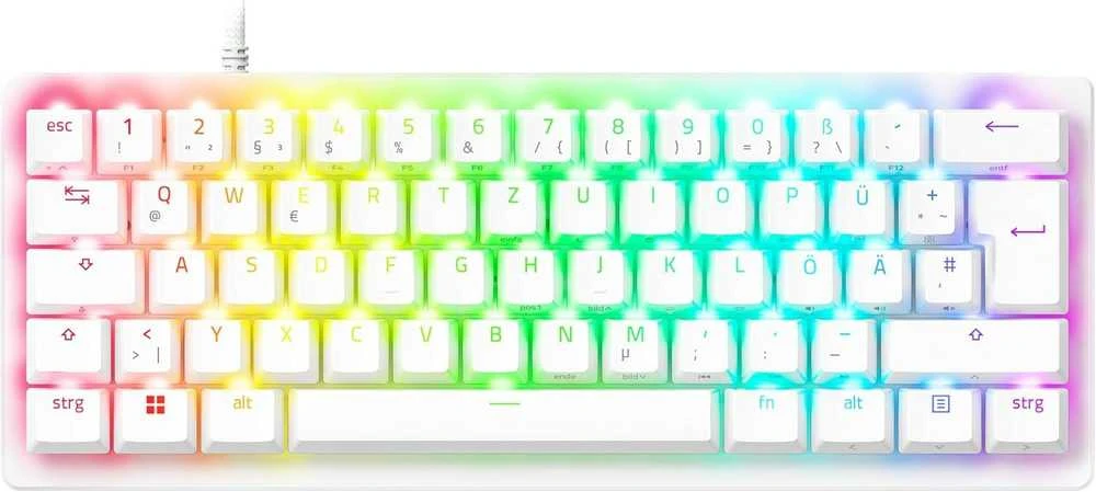 Razer Huntsman V3 Pro Mini Klaviatūra žaidimams, US išdėstymas, Baltas Edition | Razer