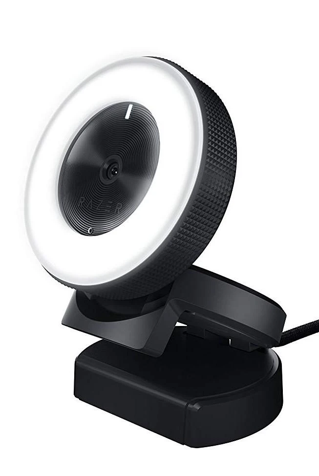 Internetinė kamera Razer Kiyo - Streaming Camera with Ring Lighting (USB Webcam, HD Video 720p, 60 FPS, Compatible with Open Broadcaster Software, Xsplit, Autofocus, Camera Clip, Tripod Connection) Juodas