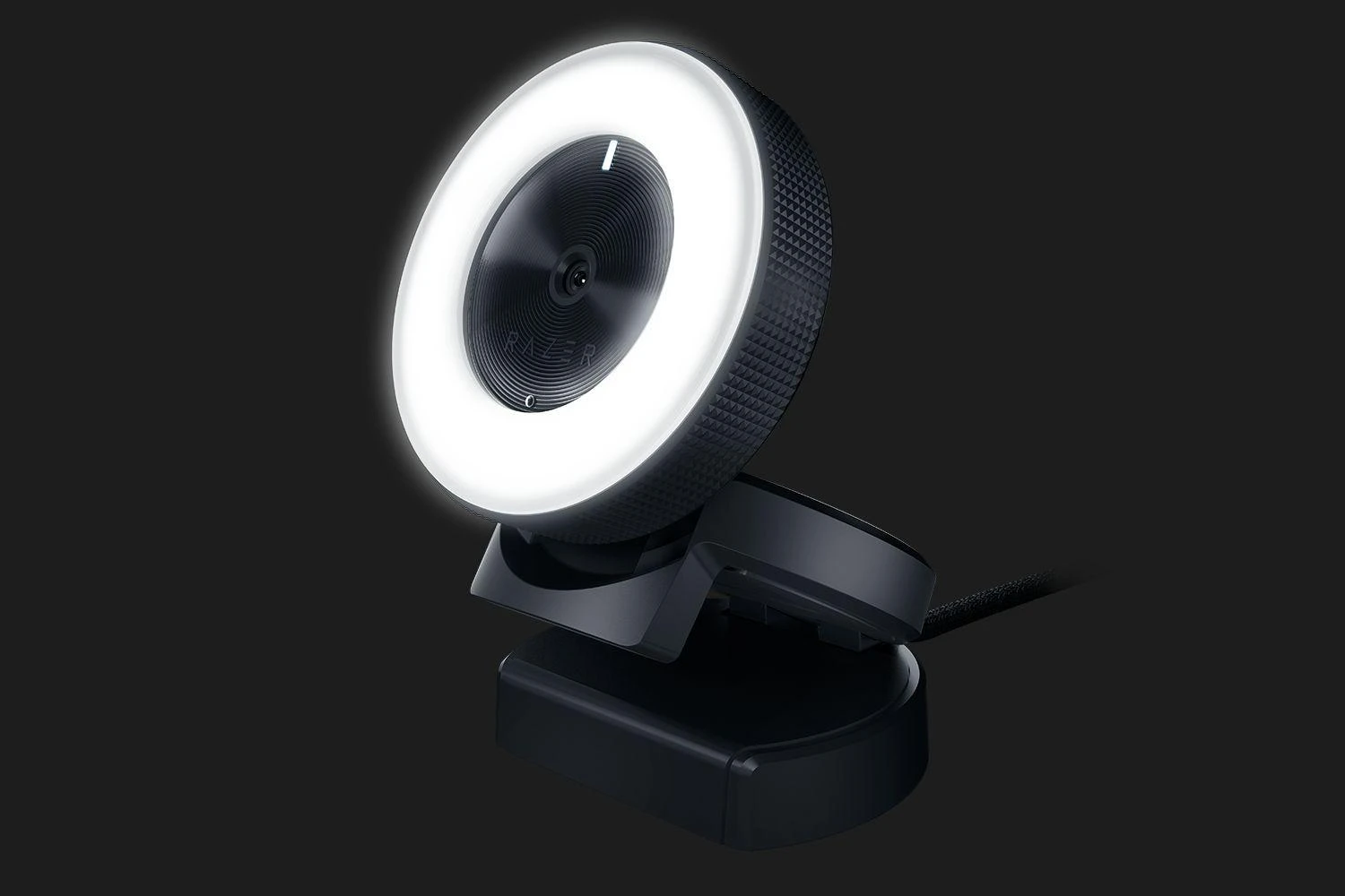 Internetinė kamera Razer Kiyo - Streaming Camera with Ring Lighting (USB Webcam, HD Video 720p, 60 FPS, Compatible with Open Broadcaster Software, Xsplit, Autofocus, Camera Clip, Tripod Connection) Juodas