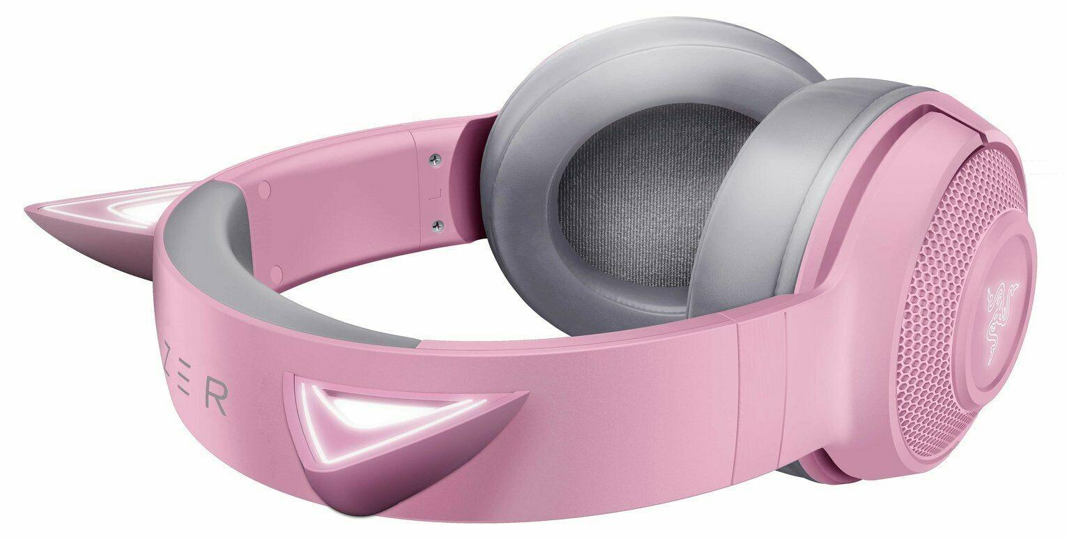 Belaidės Žaidimų Ausinės Razer BT Kraken Kitty Edition Quartz, Bluetooth  5.0, Chroma, 40ms low latency | Varle.lt