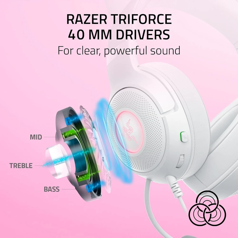 Razer | Ausinės | Kraken Kitty V2 | Yes | su laidu | Over-ear