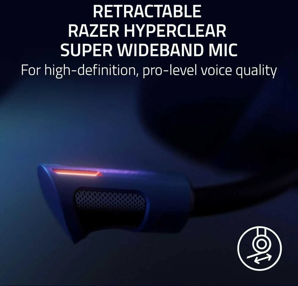 Razer Ausinės Žaidimams | Kraken V4 Pro | Bluetooth | Over-ear | Mikrofonas | Belaidės | Juodas
