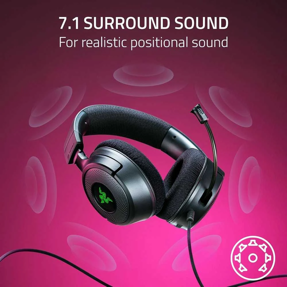 Razer Ausinės Žaidimams | Kraken V4 X | su laidu | Over-Ear | Mikrofonas | Juodas