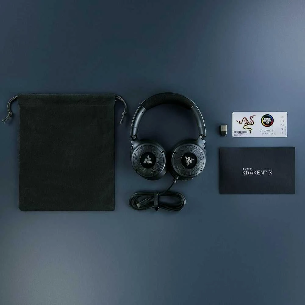 Razer Ausinės Žaidimams | Kraken V4 X | su laidu | Over-Ear | Mikrofonas | Juodas