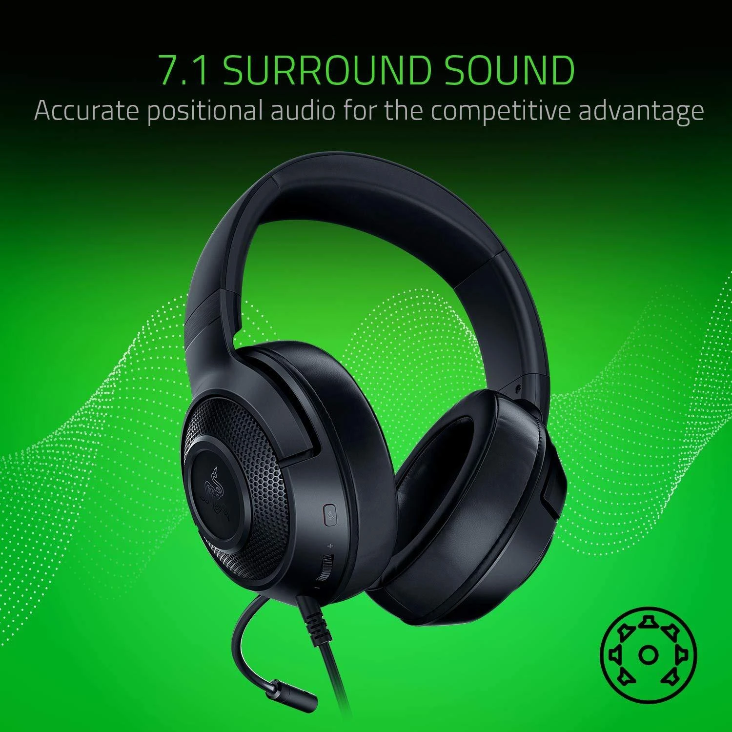 Žaidimų Ausinės Razer Kraken X Lite