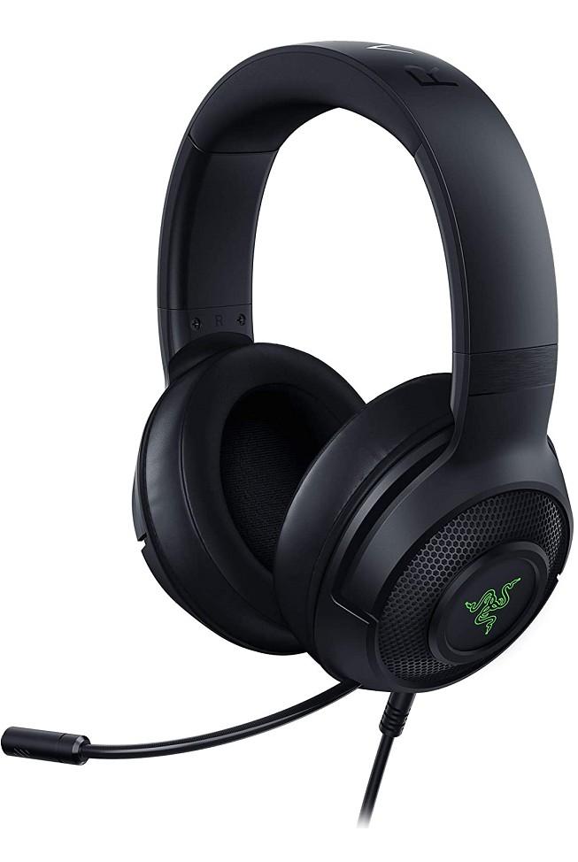 Žaidimų Ausinės Razer Kraken X USB, su žaliu pašvietimu, su mikrofonu |  Varle.lt