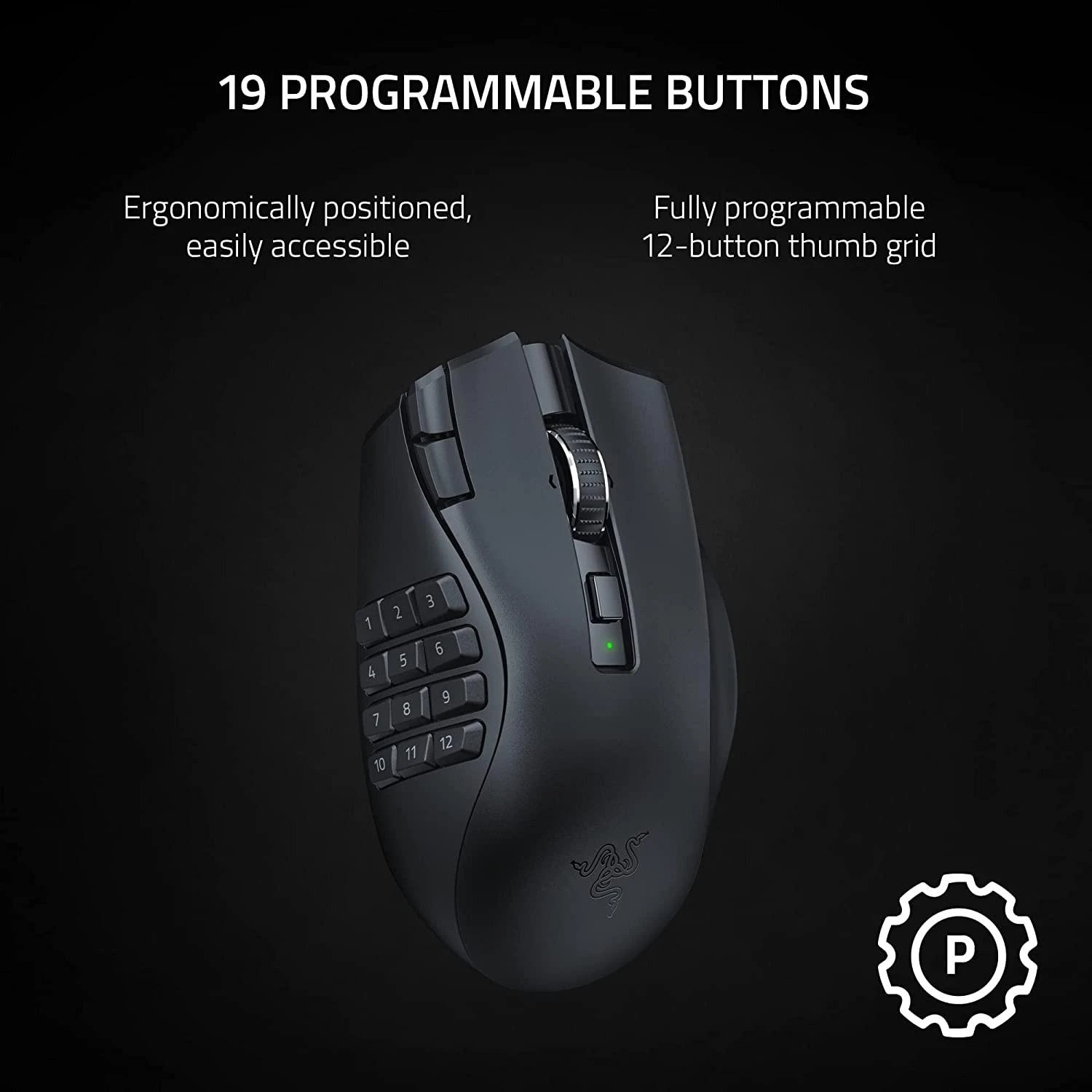 Razer | Naga V2 HyperSpeed | Wireless | Pelė žaidimams | 2.4GHz, Bluetooth | Juodas | No