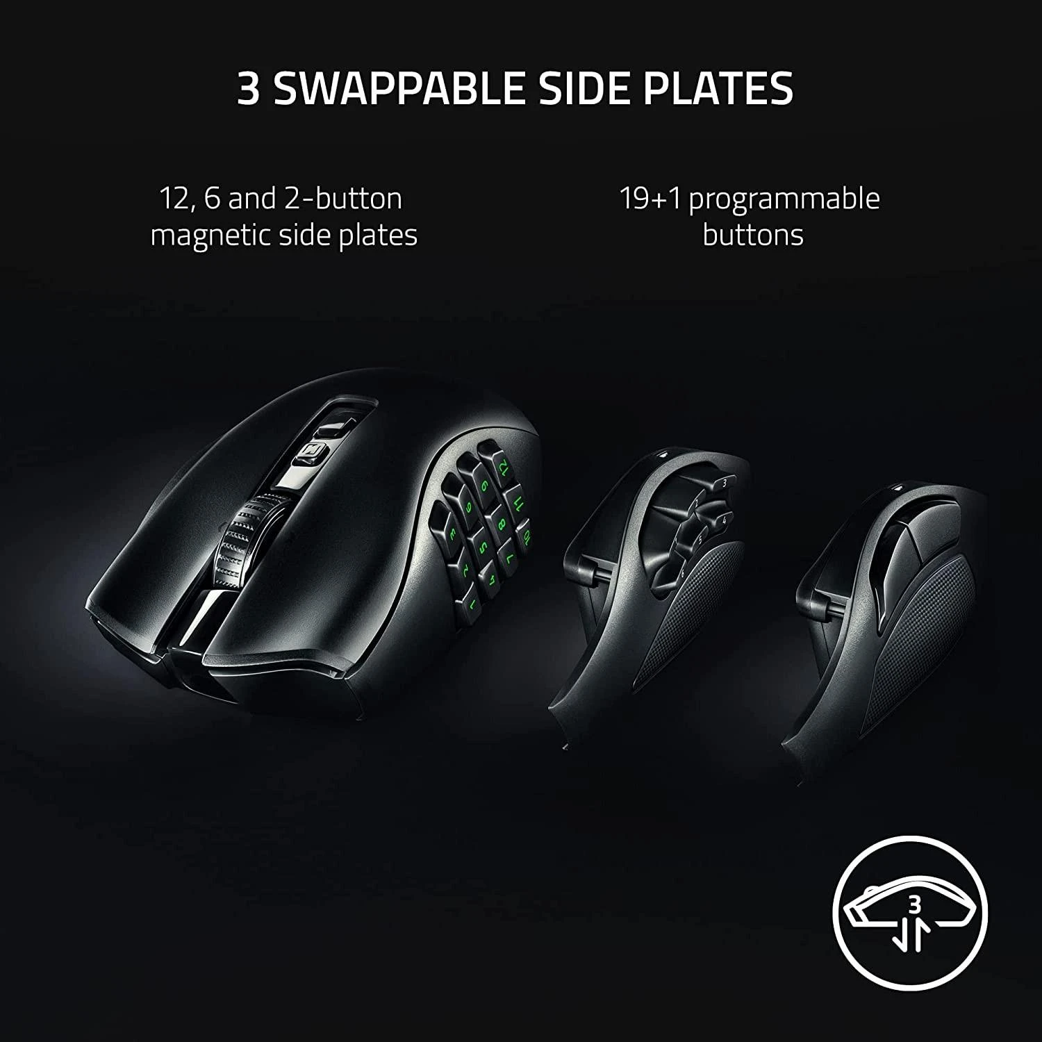 Razer | Naga V2 Pro | Pelė žaidimams | Wireless | 2.4GHz, Bluetooth | Juodas | Yes
