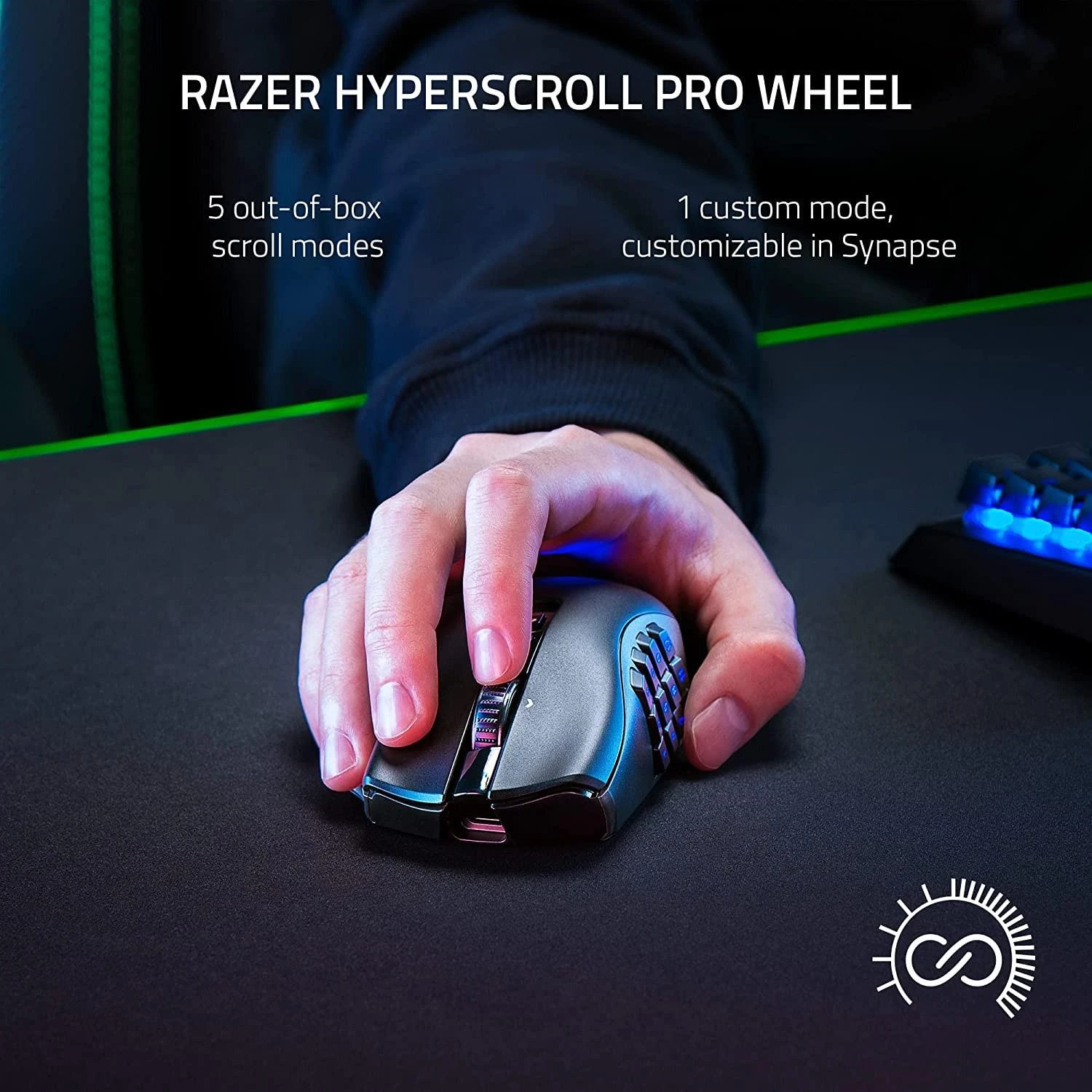 Razer | Naga V2 Pro | Pelė žaidimams | Wireless | 2.4GHz, Bluetooth | Juodas | Yes
