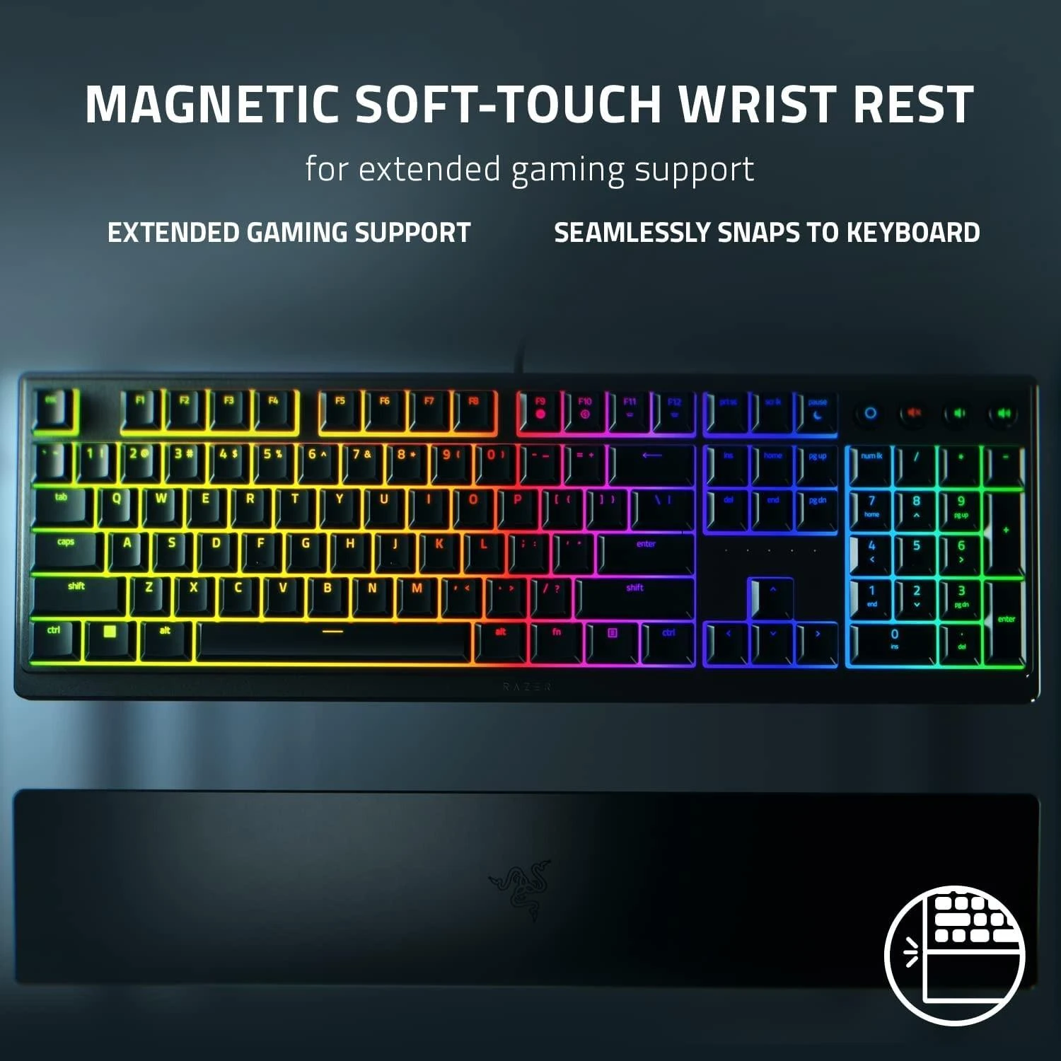 Razer | Ornata V3 | Klaviatūra žaidimams | su laidu | RGB LED pašvietimas | US | Mecha-Membrane | Juodas