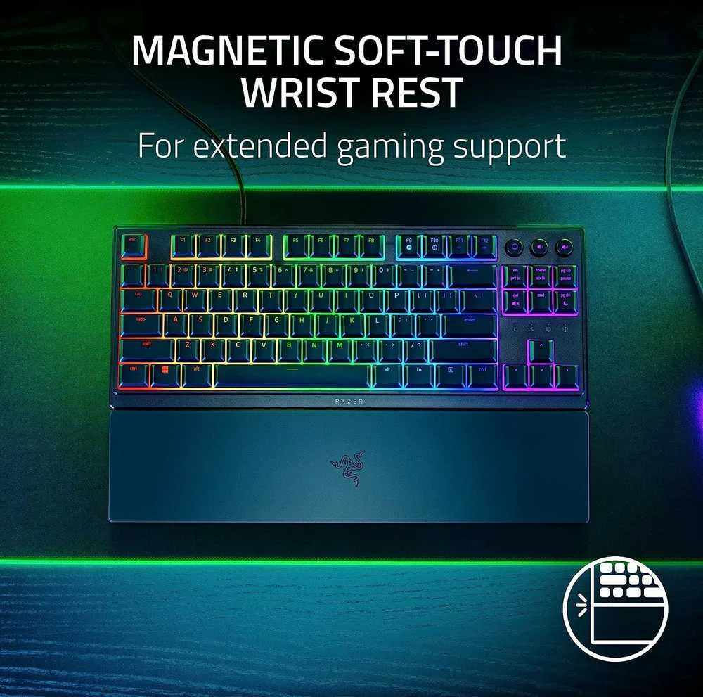 Razer | Ornata V3 Tenkeyless | Mechaninė klaviatūra žaidimams | su laidu | RGB LED pašvietimas | US | Juodas